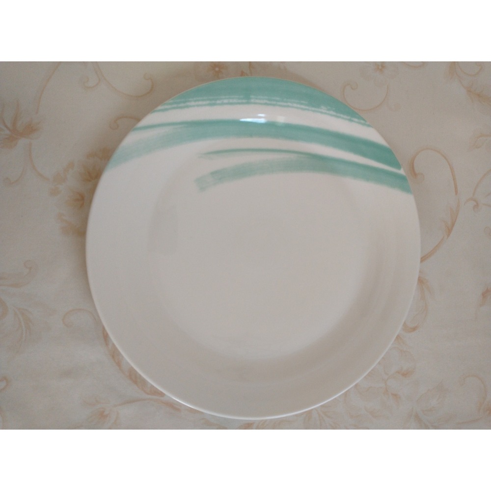 Royal Doulton 1815 Bold Turquoise Brushstroke Porcelain Dinner Plate 11 Inch NEW